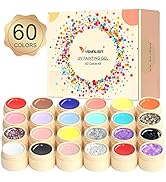 VENALISA Gel Paint for Nails Art Kit, 60 Colors Solid Gel Polish Set Spider Painting Gel Nail Pol...