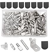 112 Pcs 5 Styles Shelf Nail kit, Metal Nickel Plated Shelf Support pin, Silicone Cover, Suitable ...