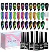 SUPWEE Cat Eye Gel Nail Polish with Magnet 9D Galaxy Cateye Manicure Soak Off UV DIY Salon Home G...