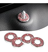 Sodcay 4 Pack Bling Car Inner Door Lock Covers, Rhinestones Pull Rod Bolt Decoration Stickers, Au...