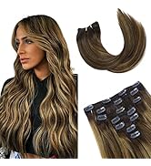 FAAAL Human Hair Clip in Extensions 16
