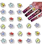 𝟮𝟰 𝗣𝗰𝘀 Halloween Decorations Nail Charms 3D Silver Alloy Nail Art Charms 0.51*0.55 IN,Evil E...