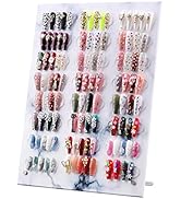 Kalolary Large Size Nail Art Showing Holder, Magnetic Marble Nail Art Detachable Color Card Displ...