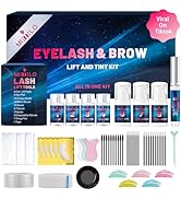 𝟐𝟎𝟐𝟒 4-IN-1 Eyelash Lift Eyebrow Lamination Color Kit, Lash Perm Curling Brow Lift Kit Natura...