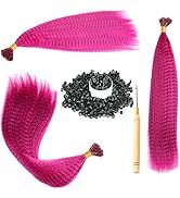50 Strands 16'' Mixed Colors Colored Synthetic Feather Hair Extensions Kit (Not Real Feather) wit...