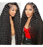 Deep Wave Lace Front Wigs Human Hair 13x4 HD Transparent Deep Curly Human Hair Lace Front Wigs fo...