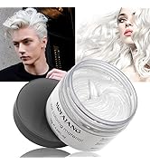 VOLLUCK White Hair Color Wax Pomades 4.23 oz - Natural Hair Coloring Wax Material Disposable Hair...