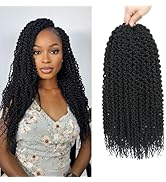 14 Inch Culry Senegalese Twist Crochet Hair Pre-looped 7 Packs Passion Twist Braiding Hair Senega...