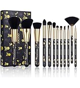 Docolor Makeup Brush Set Professional 12Pcs Goth Makeup Brushes Premium Synthetic Powder Foundati...