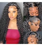 Closure Wigs Human Hair Water Wave Wig 5x5 HD Lace Closure Wigs Human Hair 180% Density Brazilian...