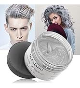 Silver Gray Hair Wax Pomades 4.23 oz - Natural Hair Coloring Wax Material Disposable Hair Styling...