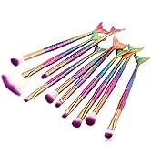 Tenmon 10 Pcs Mermaid Eye Makeup Brushes Set, Professional Eyeshadow Makeup Brushes Set with Soft...