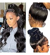 360 Body Wave Lace Front Wigs Human Hair Wigs for Black Women Glueless Wigs Human Hair Pre Plucke...