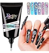 Nail Rhinestone Glue Gel, BettyCora 30 ML Super Strong Clear Glue Gel Adhesive for Nail Rhineston...