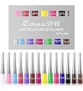 BONNIE CHOICE 14 Colors Liquid Color Eyeliner, Waterproof Matte Colored Eyeliners Smudge-proof Fl...