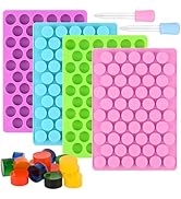 Sakolla Round Candy Molds Silicone, 220 Cavities Mini Cylinder Molds for Chocolate, Hard Candy, G...