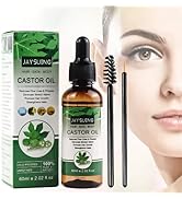 VOLLUCK Castor Oil for Hair Growth Hair Serum for Frizzy and Damaged Hair Organic Castor Oil for ...