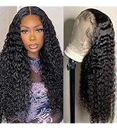 Water Wave Lace Front Wigs Human Hair 13x6 Full Frontal HD Transparent Human Hair Lace Front Wigs...