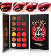 Afflano Red Eyeshadow Palette Highly Pigmented, Long Lasting True Red Eye Shadow Christmas Clown ...