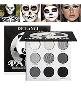 Dark Eyeshadow Palette Black White Grey Silver, Small Gray Black Eyeshadow Palette Matte Smokey E...