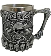 Classic Stainless Steel Reusable Insulated Viking Skull Cups Novelty Coffee Mugs for Women and Be...