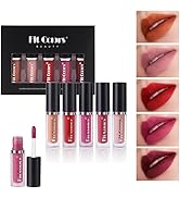 5Pcs Matte Liquid Lipstick Makeup Set, Velvety High Pigmented Nude Waterproof Ultra Ever Lasting ...