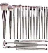 Makeup Brushes 20 Pcs Makeup Brush Set, MAANGE Premium Synthetic Powder Concealers Eye Shadows Ey...