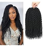 Curly Senegalese Twist Crochet Hair 12 Inch Small Twist Crochet Braids Hair with straight Ends,7 ...