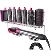 Affogato Wall Mount Holder Compatible with Dyson Airwrap Styler Accessories Acrylic Storage Holde...