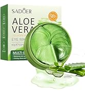 Aloe Vera Eye Masks - 60 PCS Under Eye Patches for Puffy Eyes and Dark Circles Treatments - Hydra...