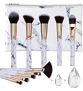 HEYMKGO Makeup Brushes Professional Marble Makeup Brush Set, Soft and Odor-free Natural Synthetic...