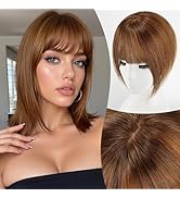 EMMOR 10 Inch Clip in Bangs, 100% Human Hair Bangs Hair Clip with 3 Secure Clips, 360°Cover Top H...
