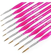 KIASON 10PC Miniature Paint Brush for Fine Detailing, Mini Small Painting Brushes Set for Art, Cr...