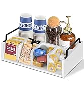 Countertop Coffee Bar Accessories Organizer, Farmhouse Coffee Station Organizer for Coffee Bar De...