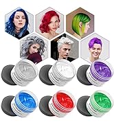 Temporary Hair Color Wax, Hair Paint Wax 4.23oz, Natural Disposable Fashion Hair Styling Clays As...