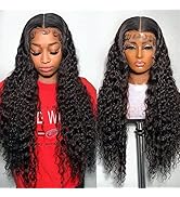30 Inch Lace Front Wigs 180% Density 13x4 HD Lace Deep Wave Frontal Wigs Pre Plucked Hairline wit...