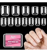 Short Nail Tips - BettyCora Square Gel X Nail Tips Pre-buff Soft Gel Tips for Acrylic Nail Extens...