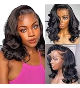 Body Wave Lace Front Wig Human Hair Wig Glueless Short Bob Wigs 13x4 Body Wave Lace Frontal Wig P...