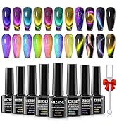 MIZHSE 8 Colors 9D Cat Eye Gel Nail Polish, Upgraded Magnetic Gel Polish Kit with Magnet Stick, G...