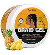 8.8OZ Strong Hold Braiding Gel for Twists, Locs, Cornrows - Tames Frizz, High Shine, No Flake, Ea...