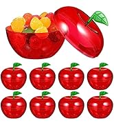 Plastic Apple Containers: 12pcs Apple Candy Boxes Plastic Candy Jars Teacher Bulk Back to School ...