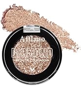 Afflano Shimmery Nude Brown Eyeshadow Highly Pigmented, Sparkle Intense Color Brown Glitter Eyesh...
