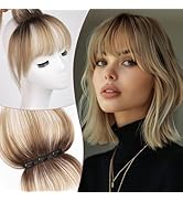 EMMOR Clip in Bangs, 100% Human Hair Bangs with 3 Non-slip Clips, 360°Cover Top HairPieces with 5...