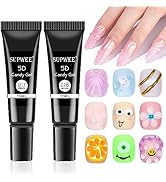 SUPWEE 3D Nail Art Gel, Korean 3d Tube Nail Gel Sculpting Gel for Nail Art Soft Tube DIY Carving ...