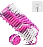 YEALIFE Silicone Body Scrubber, 2 in 1 Body Brush & Hair Scalp Brush for Shower and Bath, Easy Cl...