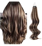 ABH AmazingBeauty Hair Micro Loop Human Hair Extensions 50g 50strands Micro Links Ring Hair Exten...