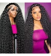 Water Wave Lace Front Wigs Human Hair 13x6 Full Frontal HD Transparent Human Hair Lace Front Wigs...
