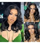 Cfaimity Bob Wig Human Hair 13x4 Body Wave HD Lace Front Wigs Human Hair 10 Inch Glueless Transpa...