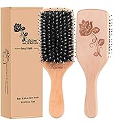 Hair Brush Boar Bristle Hair Brushes for Women Curly Hair, Best Paddle Detangling Brush Detangler...