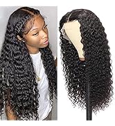 Human Hair Wigs for Black Women Deep Wave Lace Front Wigs Human Hair Brazilian Curly Lace Front W...